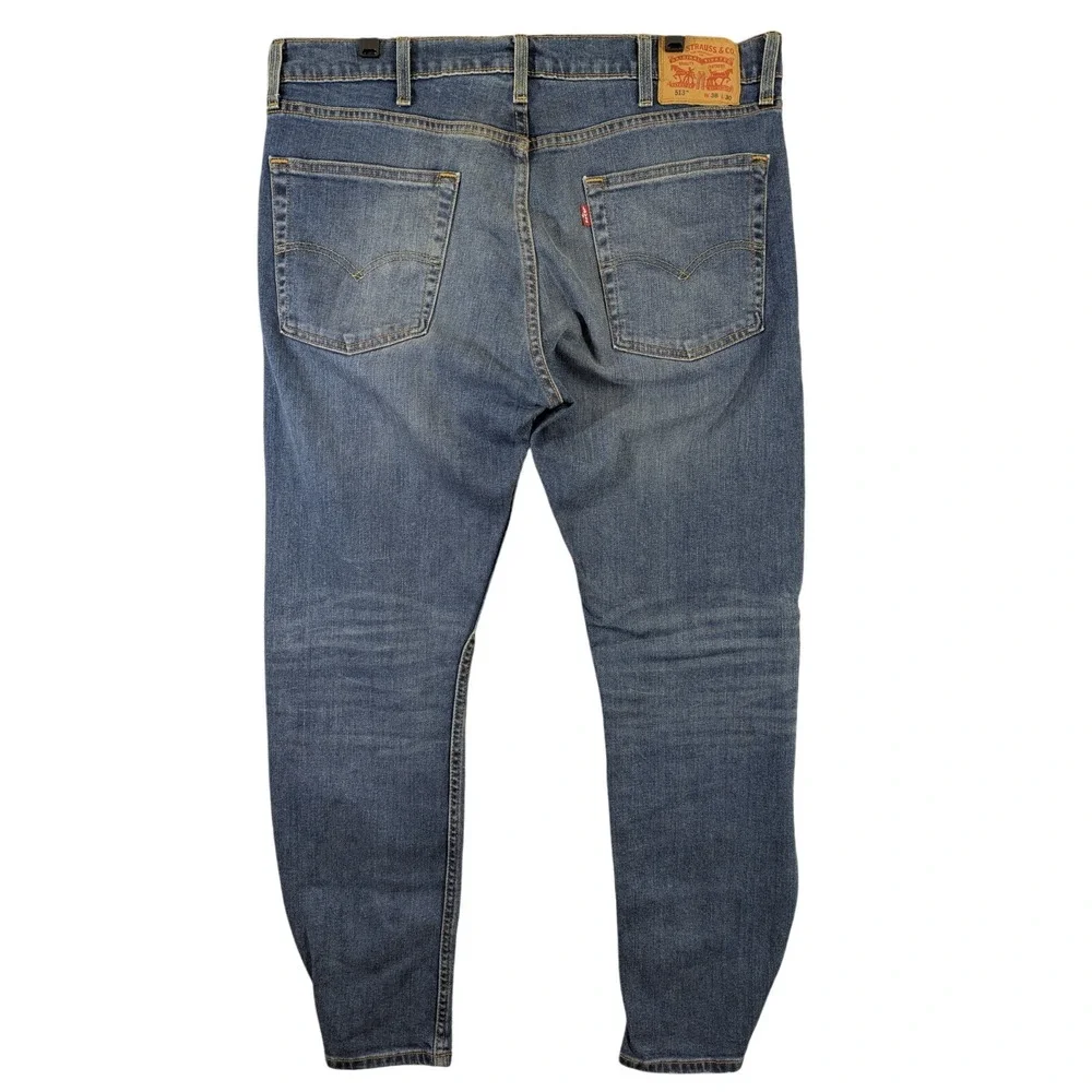 Levis 559 Men's Jeans Size 38×30‎ Blue Relaxed Straight Wide Leg Altered Read